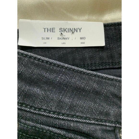 Zara Womens New Solid Black Mid Rise Skinny Jeans Denim 6 Small - Picture 5 of 10